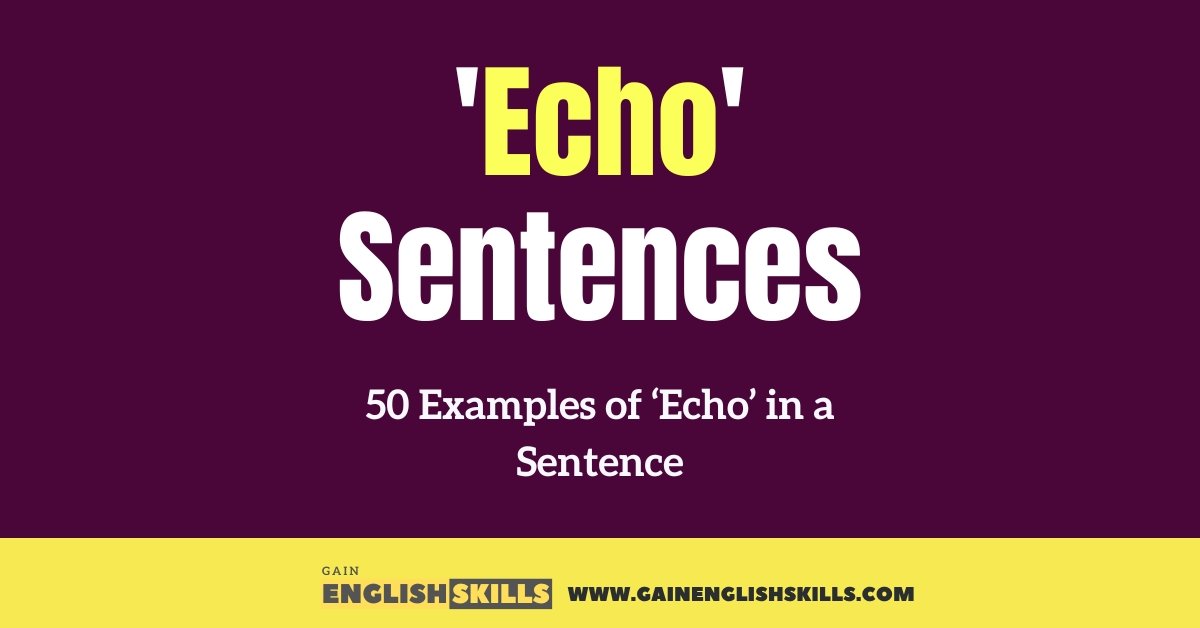 50 Examples of ‘Echo’ in a Sentence